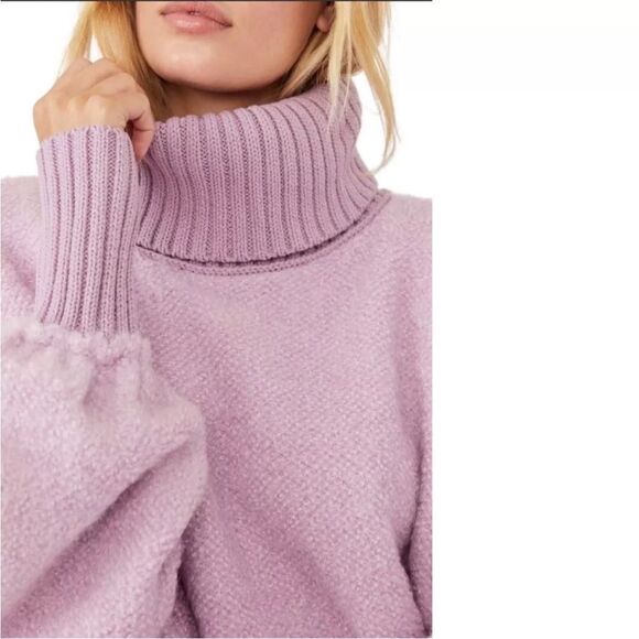 Free People Women's Milo Sweater - Lavender size small - Picture 4 of 11
